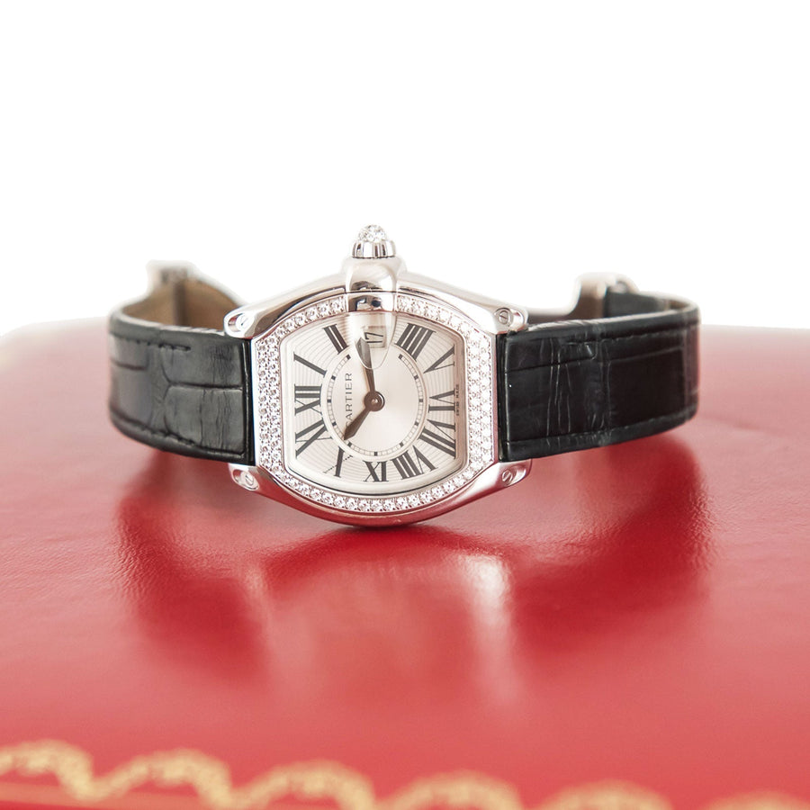 Cartier Roadster Silver Dial 18K White Gold Ref: 2723 - David Ashley