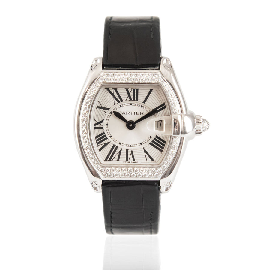 Cartier Roadster Silver Dial 18K White Gold Ref: 2723 - David Ashley