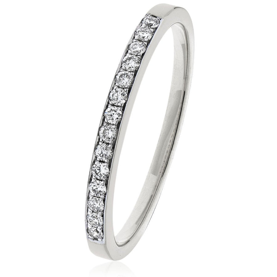 Diamond 13 Stone Eternity Ring 0.20ct F-VS Quality in Platinum - David Ashley