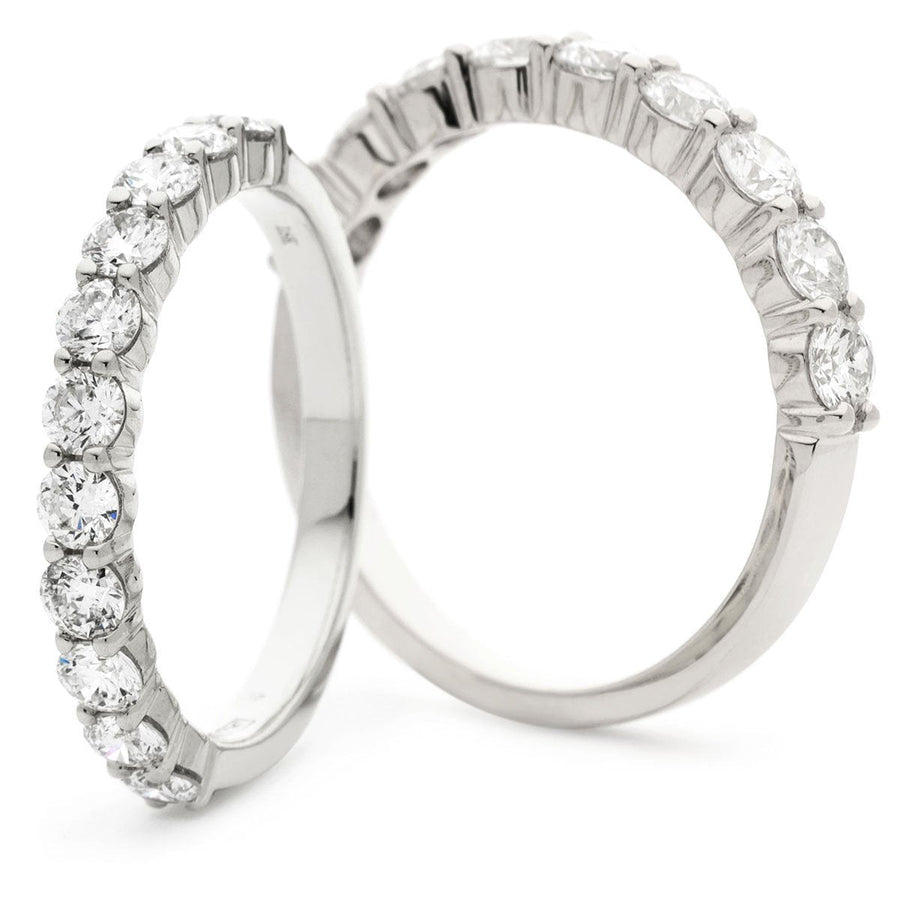 Diamond 13 Stone Eternity Ring 0.50ct F-VS Quality in Platinum - David Ashley