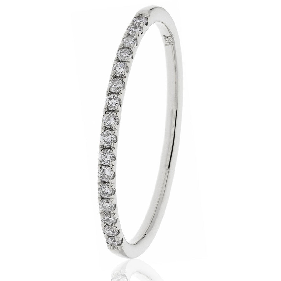 Diamond 15 Stone Eternity Ring 0.20ct F-VS Quality in Platinum - David Ashley