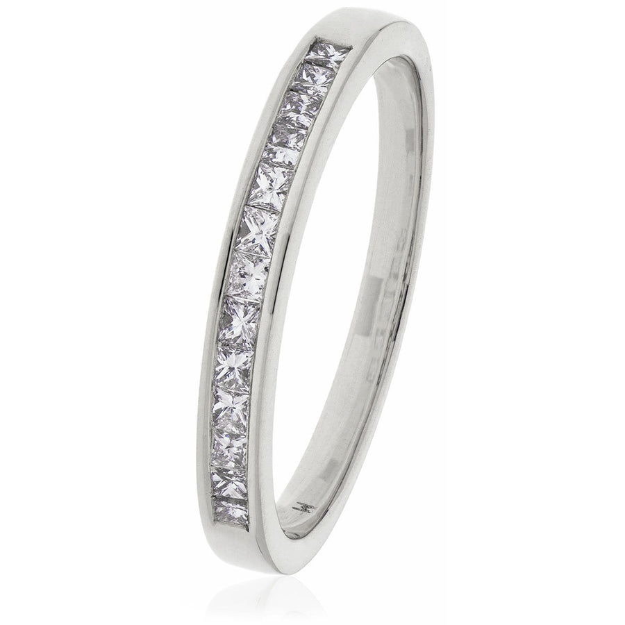 Diamond 16 Stone Eternity Ring 0.50ct F-VS Quality in Platinum - David Ashley