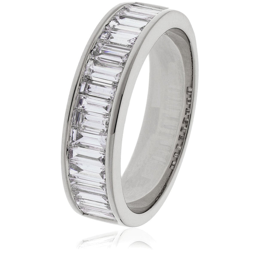 Diamond 17 Stone Eternity Ring 1.30ct F-VS Quality in 18k White Gold - David Ashley