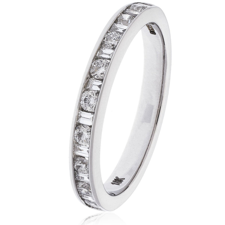 Diamond 19 Stone Eternity Ring 0.50ct F-VS Quality in Platinum - David Ashley