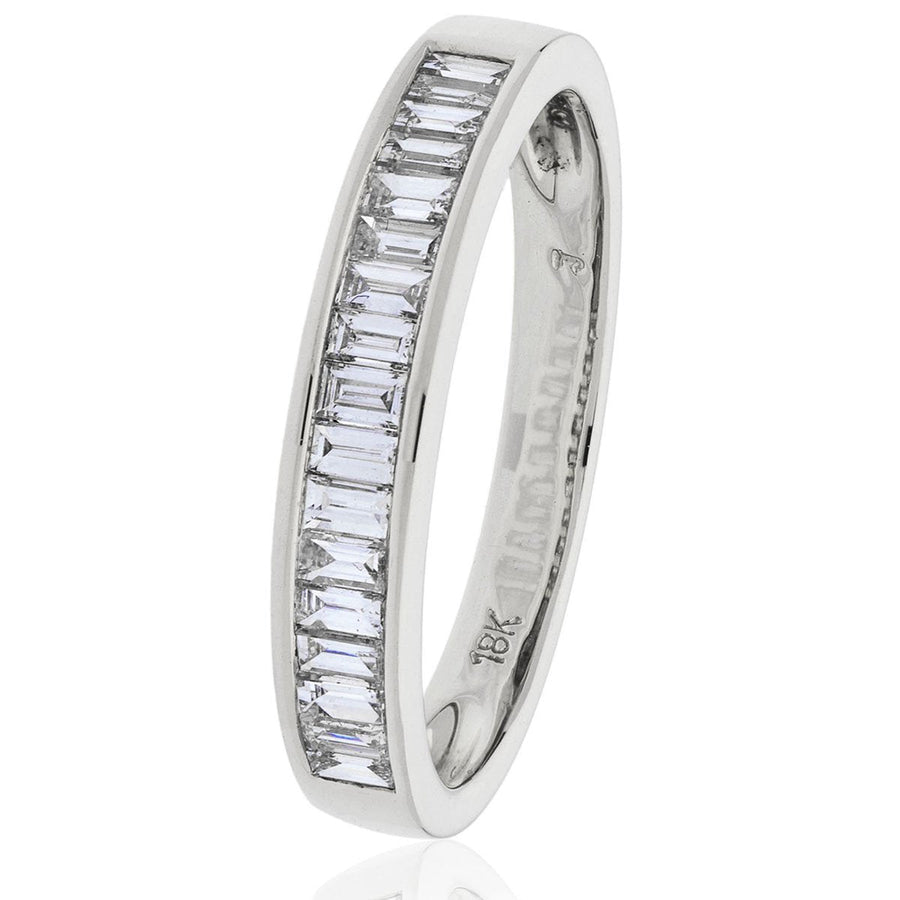 Diamond 25 Stone Eternity Ring 0.25ct F-VS Quality in 18k White Gold - David Ashley