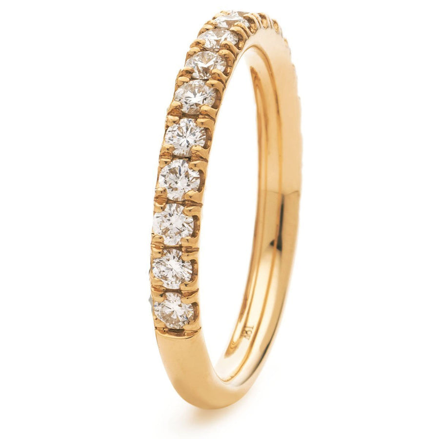 Diamond 28 Stone Eternity Ring 0.20ct F-VS Quality in 18k Rose Gold - David Ashley