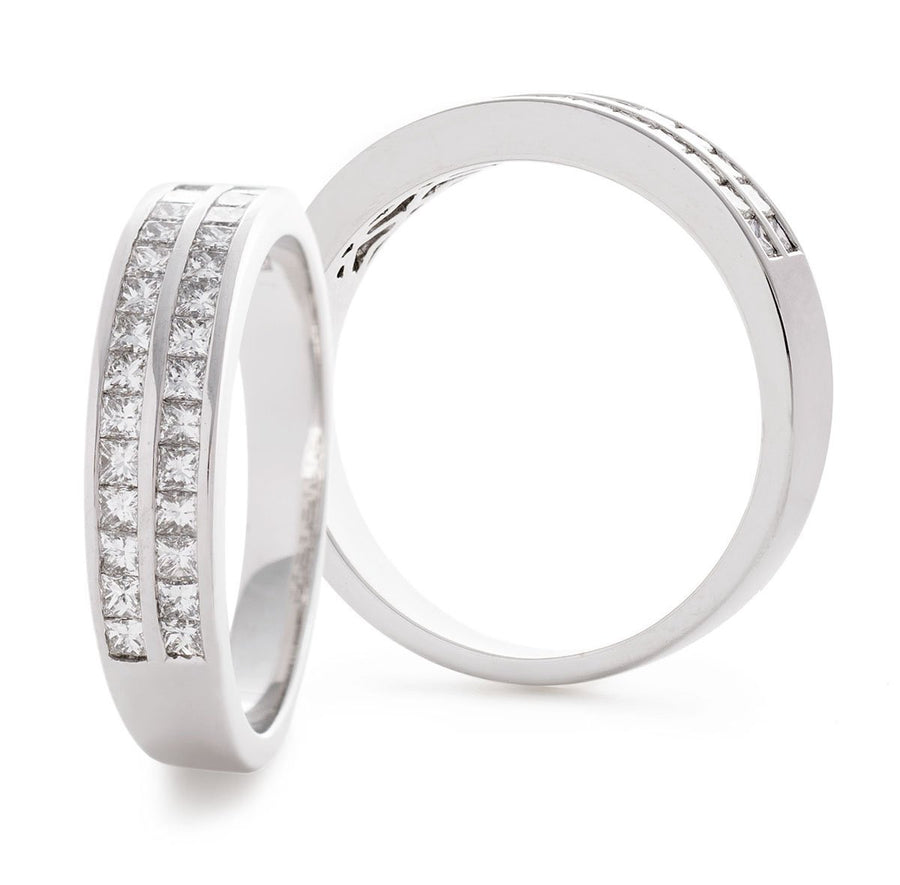 Diamond 28 Stone Eternity Ring 0.85ct F-VS Quality in Platinum - David Ashley