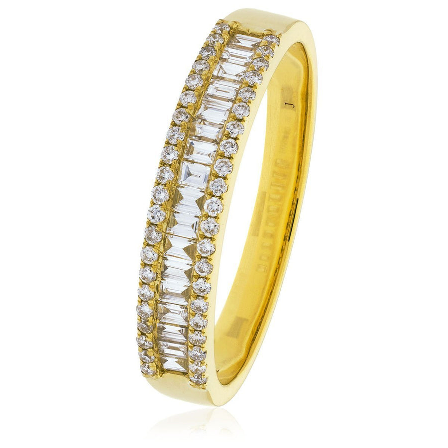 Diamond Fancy Eternity Ring 4.2mm 0.33ct F-VS Quality 18k Yellow Gold - David Ashley