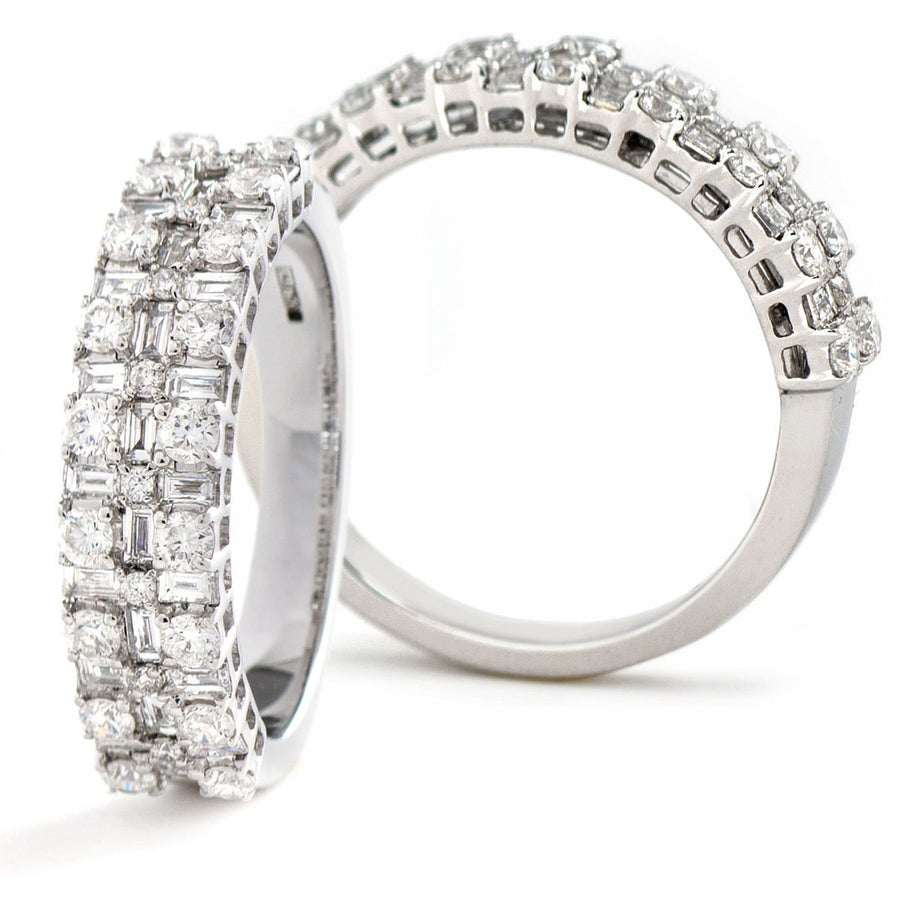 Diamond Fancy Eternity Ring 5.5mm 1.05ct F-VS Quality 18k White Gold - David Ashley