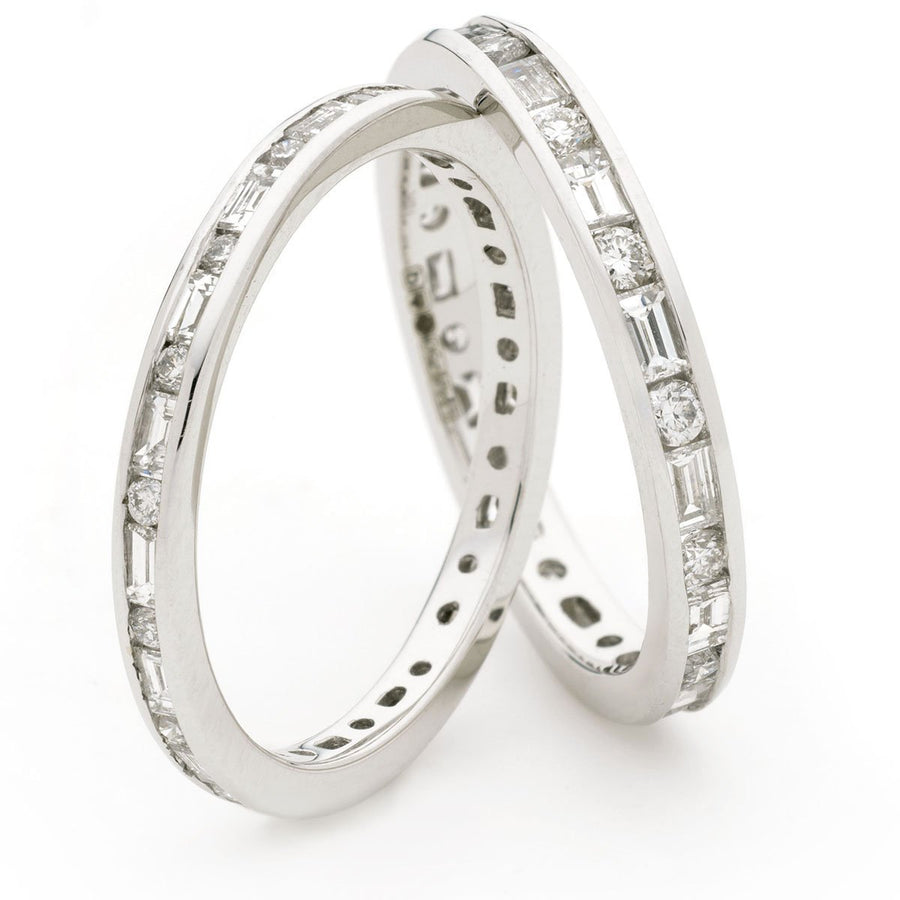 Diamond Full Eternity Ring 2.0mm 0.60ct F-VS Quality in Platinum - David Ashley