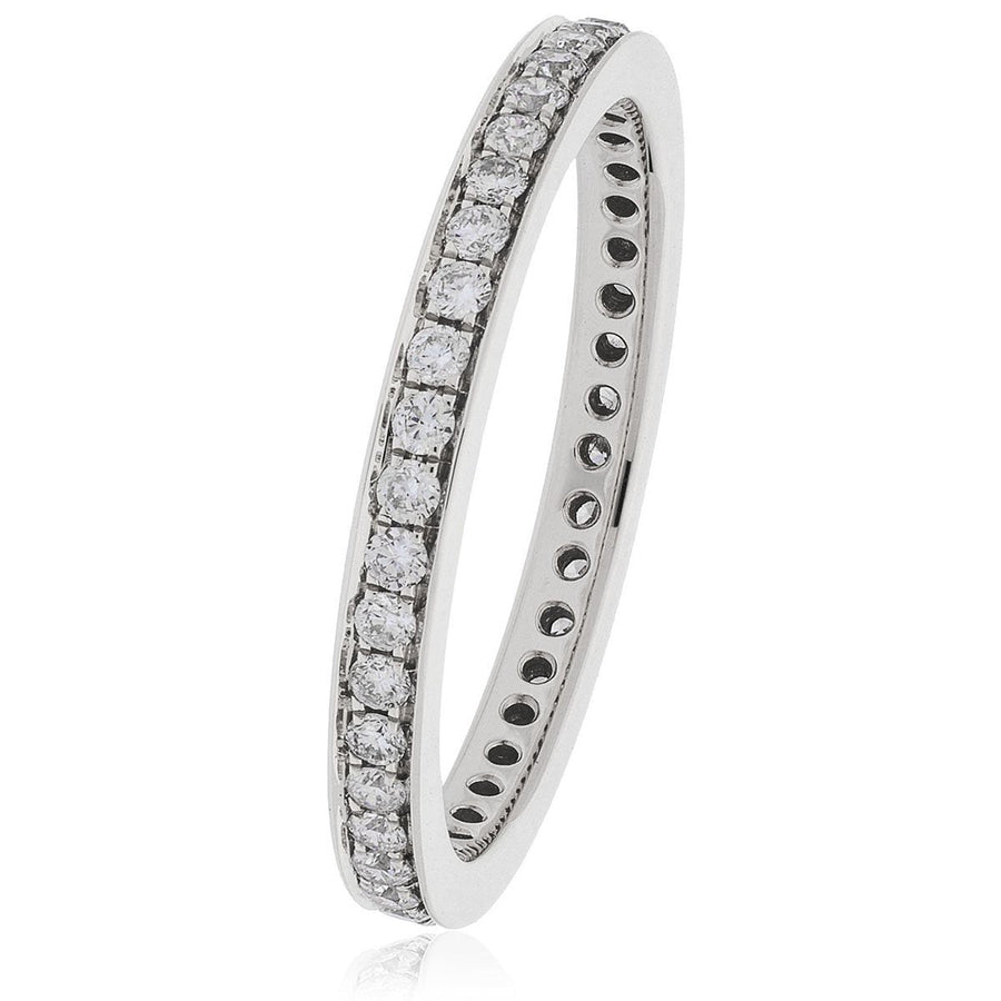 Diamond Full Eternity Ring 2.3mm 0.50ct F-VS Quality in Platinum - David Ashley