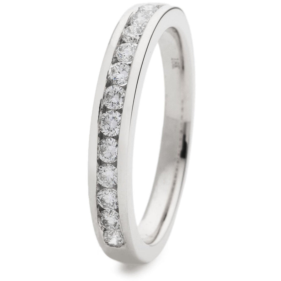 Eternity Diamond 13 Stone Ring 0.40ct F-VS Quality in Platinum - David Ashley