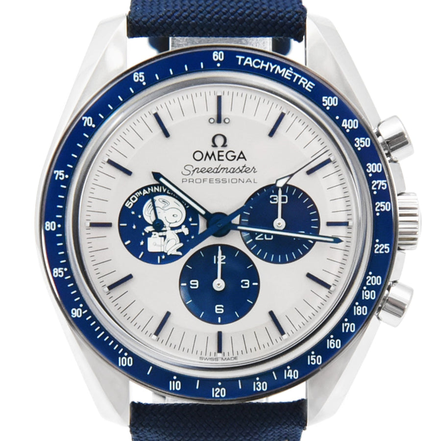 Omega Speedmaster Moonwatch Silver Dial Stainless Nylon Ref: 310.32.42.50.02.001 - David Ashley