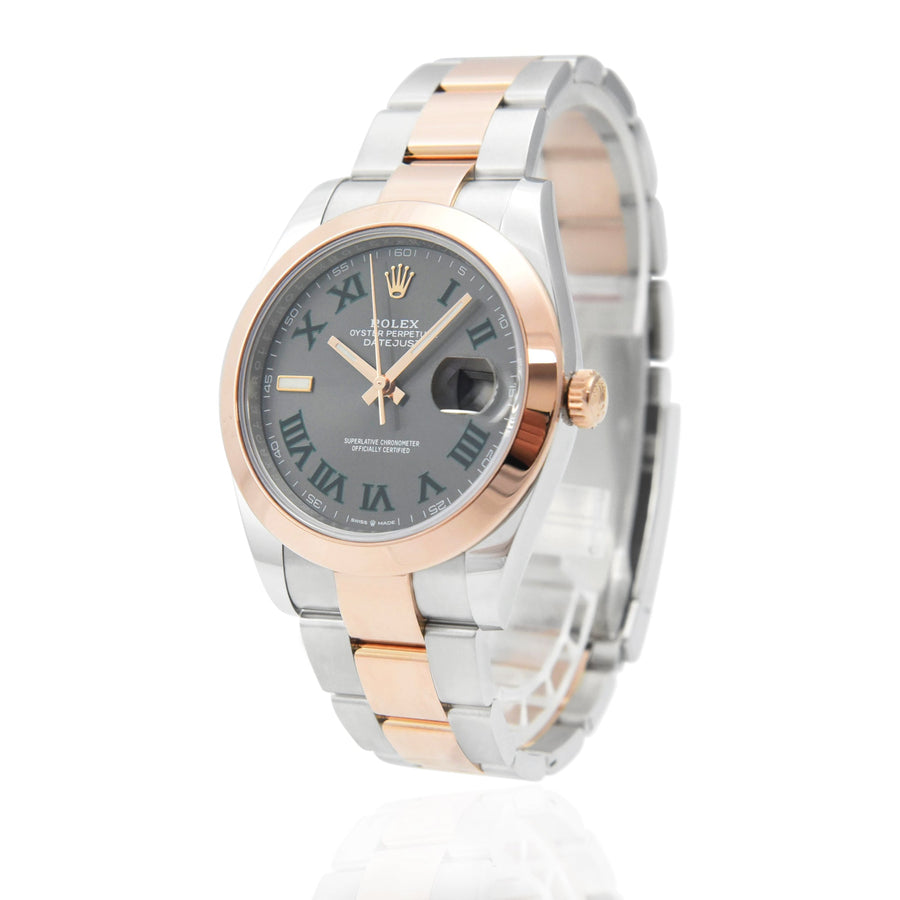 Rolex DateJust Grey Dial Steel & Rose Gold Ref: 126301 - David Ashley