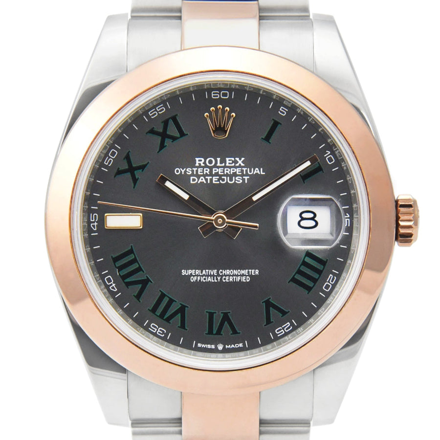 Rolex DateJust Grey Dial Steel & Rose Gold Ref: 126301 - David Ashley