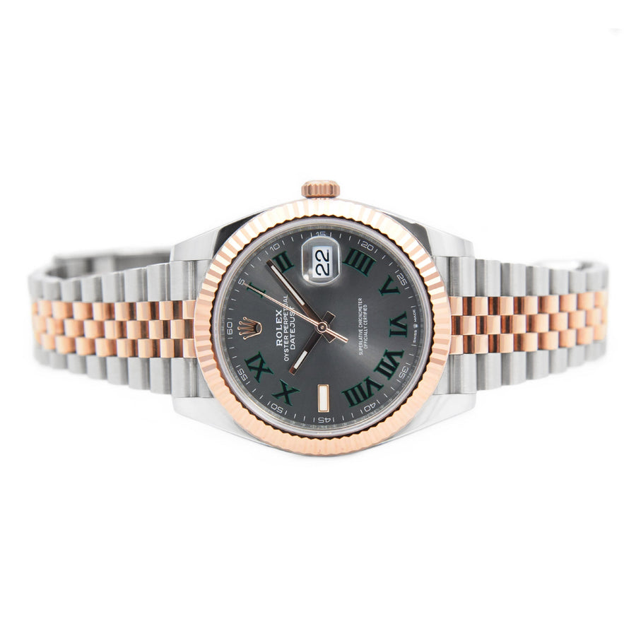 Rolex DateJust Wimbledon Dial Stainless Steel & Rose Gold Ref: 126331 - David Ashley