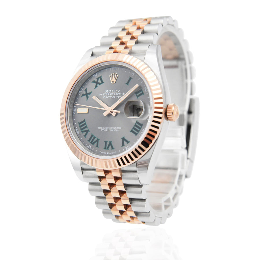 Rolex DateJust Wimbledon Dial Stainless Steel & Rose Gold Ref: 126331 - David Ashley