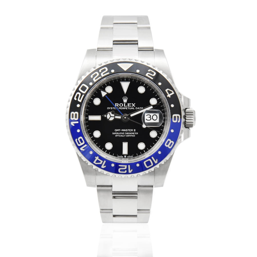 Rolex GMT-Master II Black Dial Stainless Steel Ref: 126710BLNR - David Ashley