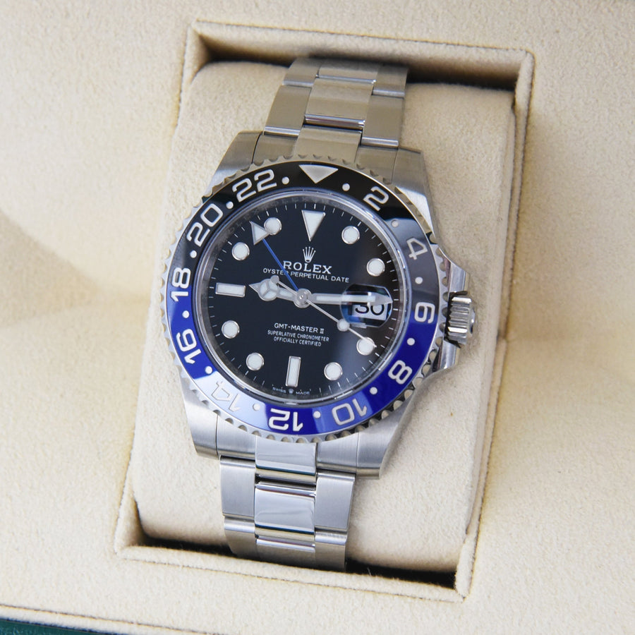 Rolex GMT-Master II Black Dial Stainless Steel Ref: 126710BLNR - David Ashley