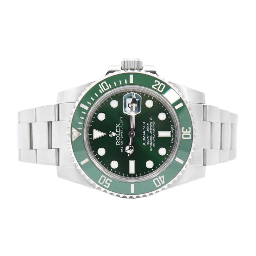 Rolex Submariner Green Dial Stainless Steel Ref: 116610LV - David Ashley