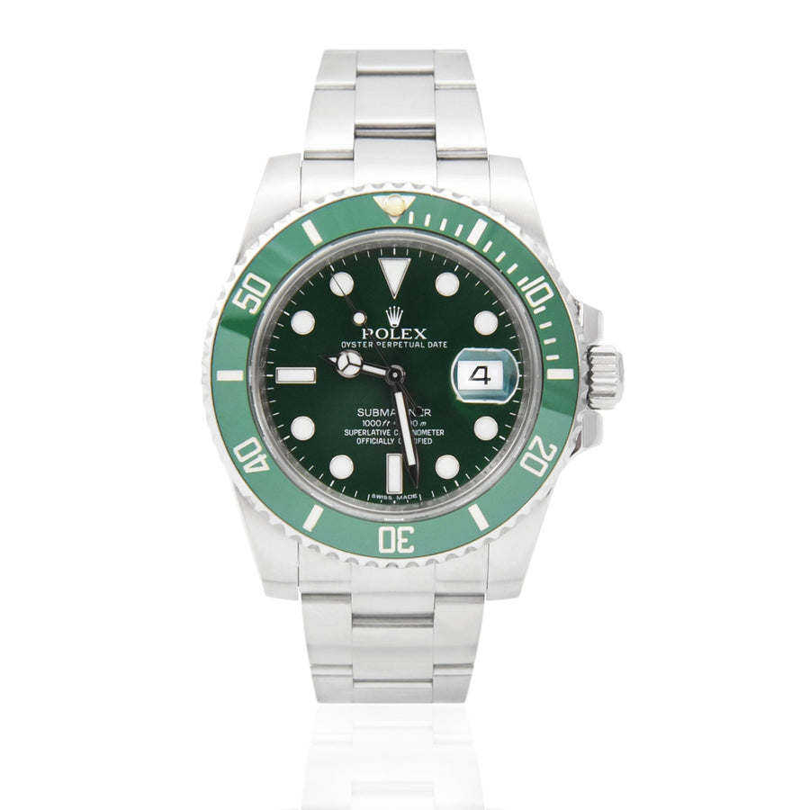 Rolex Submariner Green Dial Stainless Steel Ref: 116610LV - David Ashley